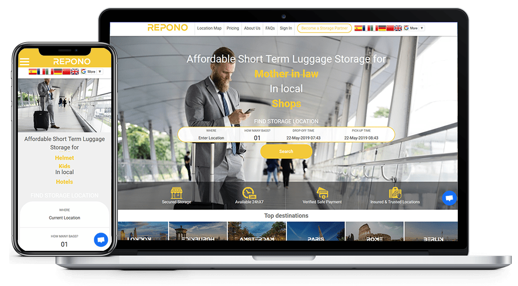 Repono website design