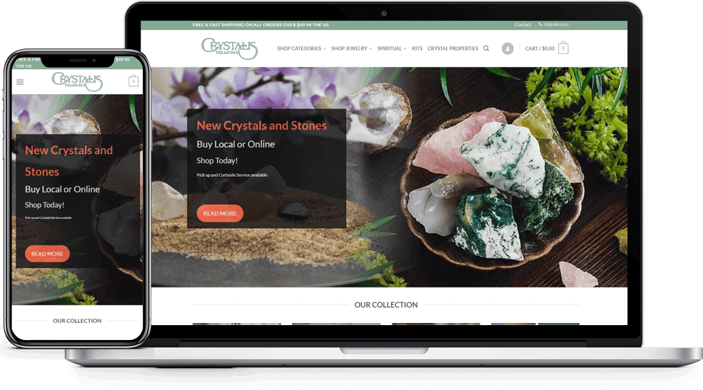 Crystalis website design from the PageTraffic portfolio