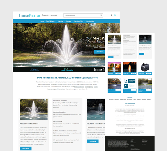 Shopify storefront example website design from the PageTraffic portfolio